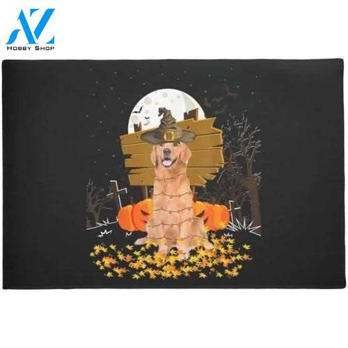 Golden Retriever Pumpkin Halloween Doormat Welcome Mat Housewarming Gift Home Decor Funny Doormat Gift For Dog Lovers Gift For Family