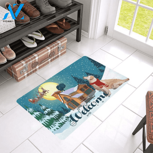 Golden Retriever Welcome Christmas Doormat Welcome Mat Housewarming Home Decor Gift For Dog Lovers