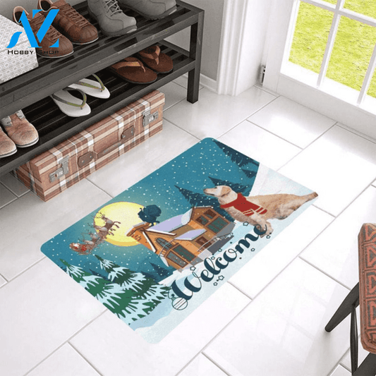 Golden Retriever Welcome Christmas Doormat Welcome Mat Housewarming Home Decor Gift For Dog Lovers
