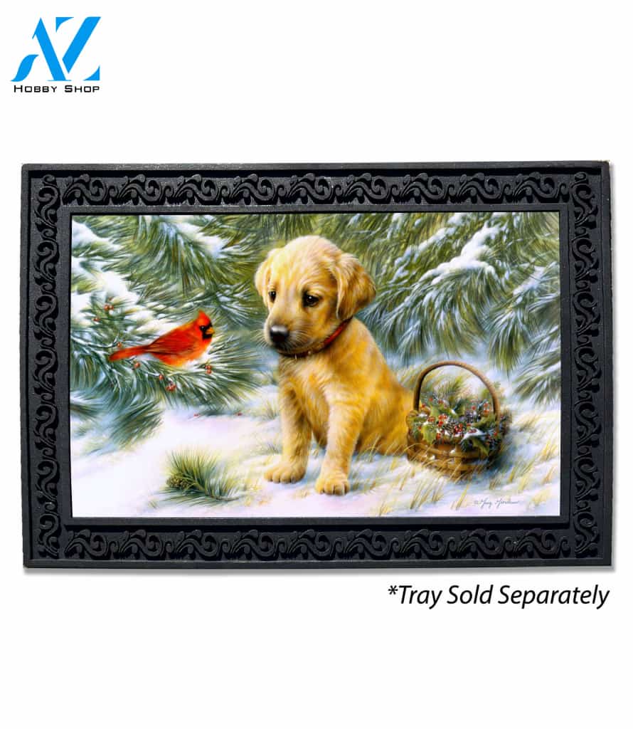 Golden Retriever Winter Doormat - 18" x 30"