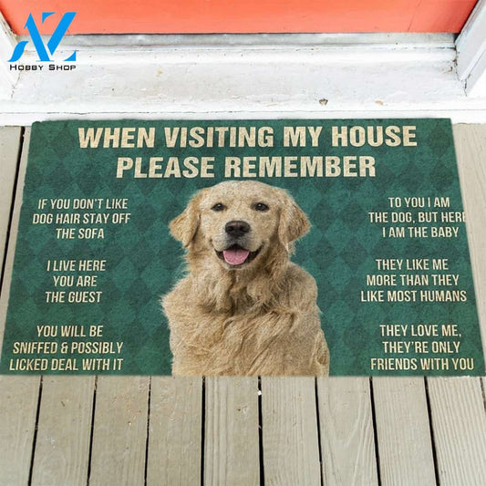 Golden Retriever's Rules Doormat