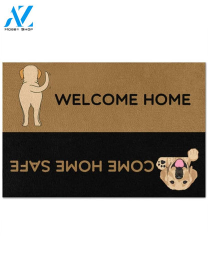 Golden Welcome Goodbye Doormat Gift For Golden Lovers Gift For Friend Family Home Decor Warm House Gift Welcome Mat