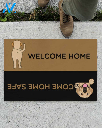 Golden Welcome Goodbye Doormat Gift For Golden Lovers Gift For Friend Family Home Decor Warm House Gift Welcome Mat