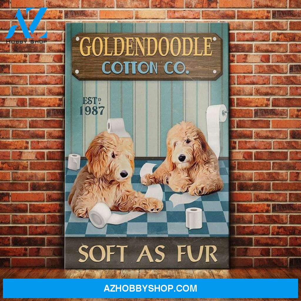 Goldendoodle Dog Cotton Company Canvas Wall Art, Wall Decor Visual Art