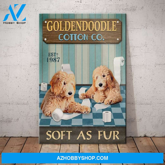 Goldendoodle Dog Cotton Company Canvas Wall Art, Wall Decor Visual Art