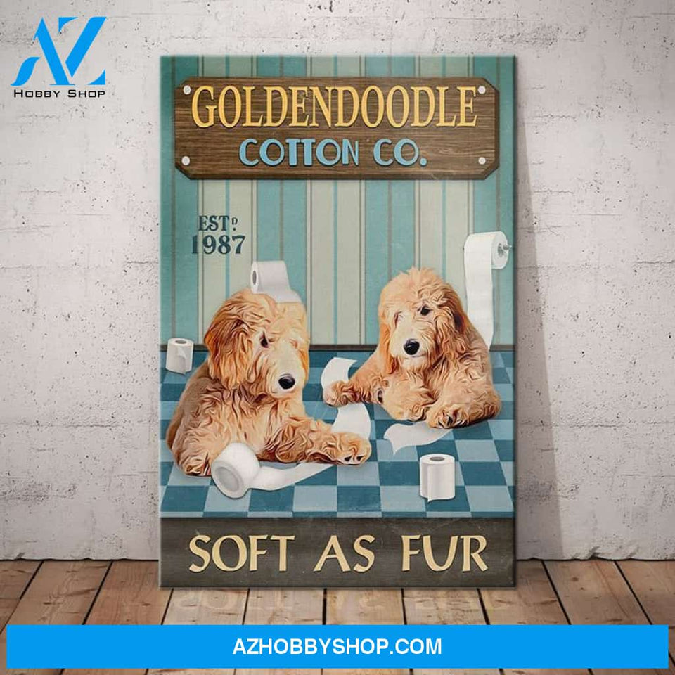 Goldendoodle Dog Cotton Company Canvas Wall Art, Wall Decor Visual Art