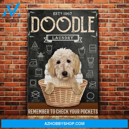 Goldendoodle Dog Laundry Company Canvas Wall Art, Wall Decor Visual Art
