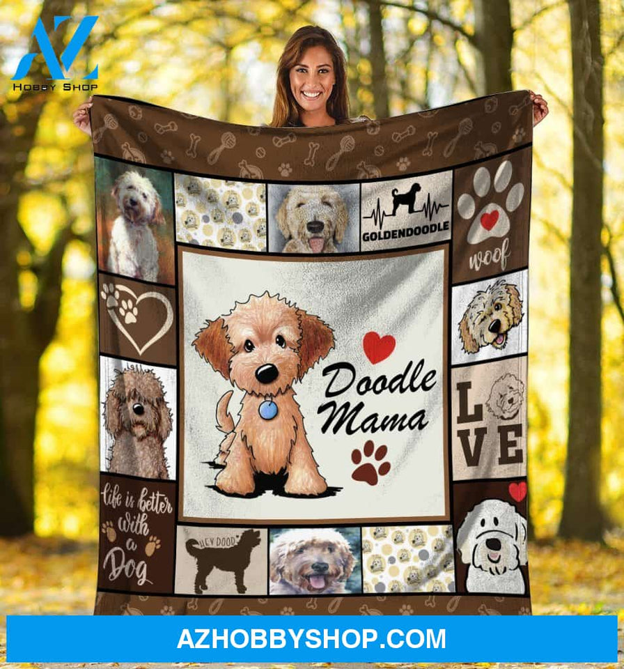 Goldendoodle Dog Lover Doodle Mama Blanket Gift For Dog Lovers Birthday Gift Home Decor Bedding Couch Sofa Soft and Comfy Cozy