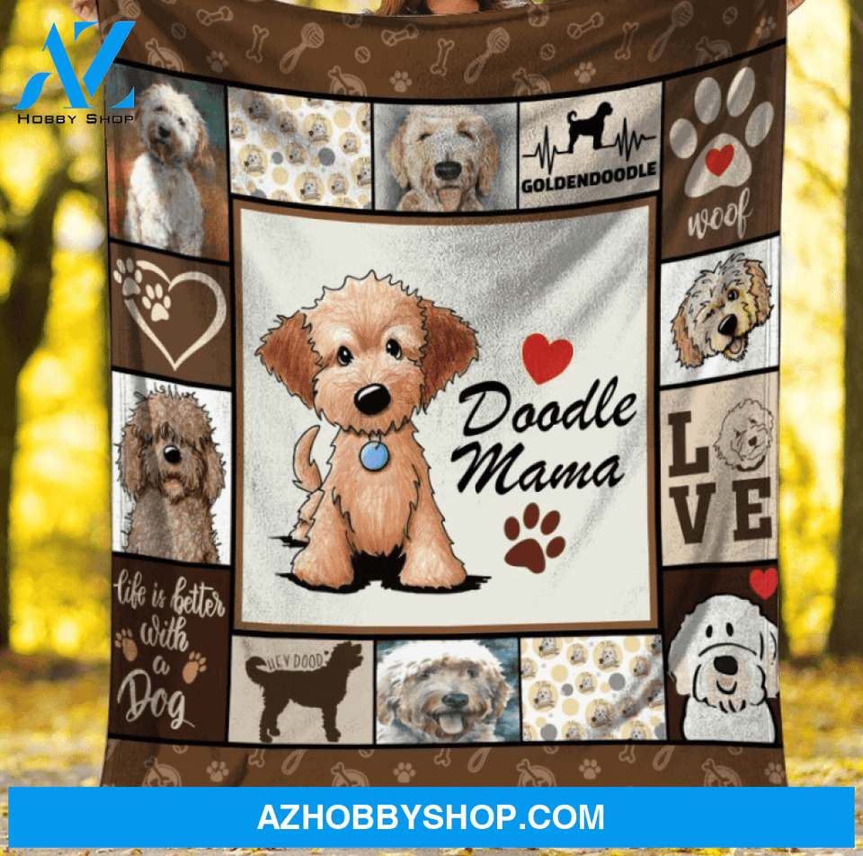 Goldendoodle Dog Lover Doodle Mama Blanket Gift For Dog Lovers Birthday Gift Home Decor Bedding Couch Sofa Soft and Comfy Cozy