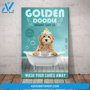 Goldendoodle Dog Organic Soap Company Canvas Wall Art, Wall Decor Visual Art