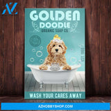 Goldendoodle Dog Organic Soap Company Canvas Wall Art, Wall Decor Visual Art