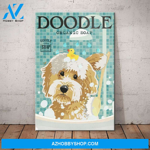 Goldendoodle Dog Organic Soap Company Canvas Wall Art, Wall Decor Visual Art