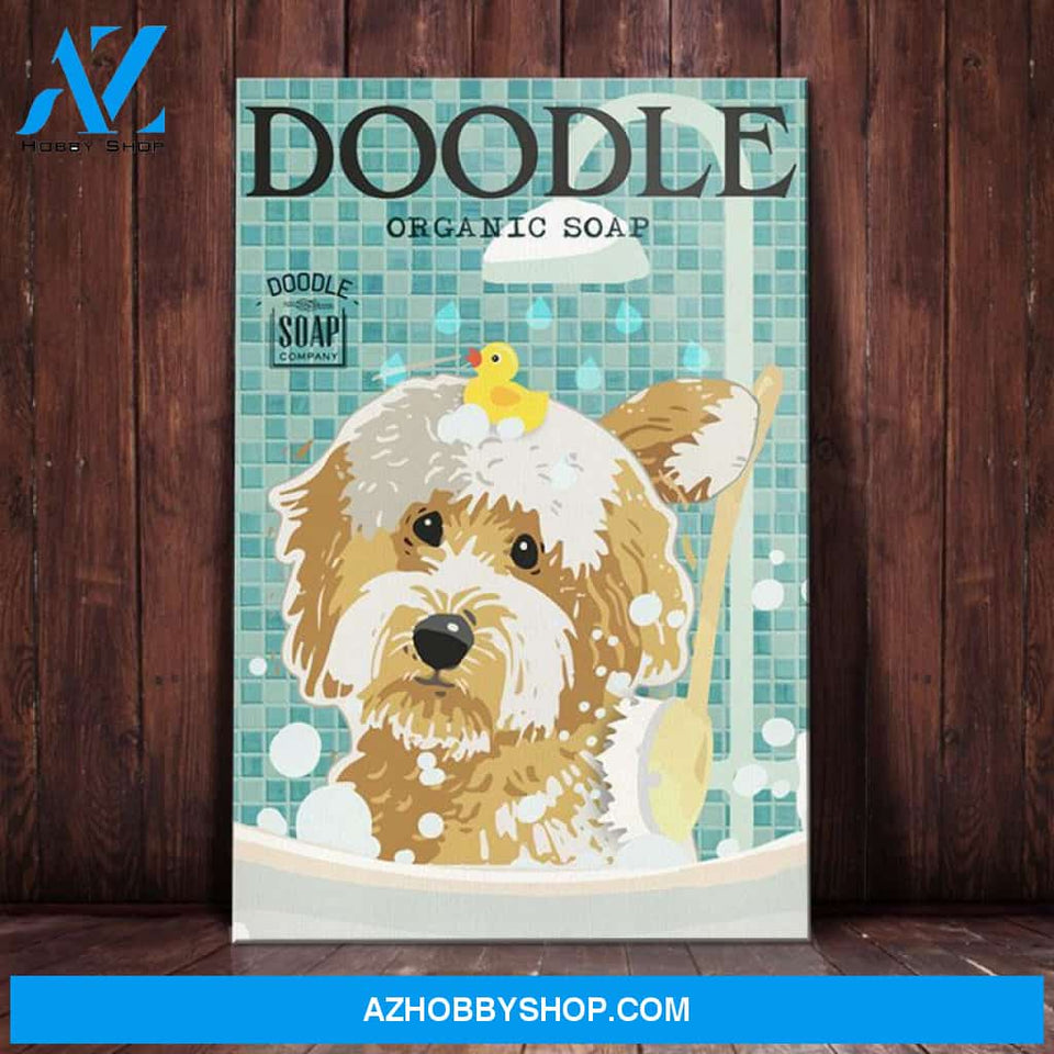 Goldendoodle Dog Organic Soap Company Canvas Wall Art, Wall Decor Visual Art