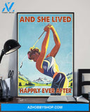 Golf And She Lived Happily Ever After Vertical Gift Family Canvas Wall Art
