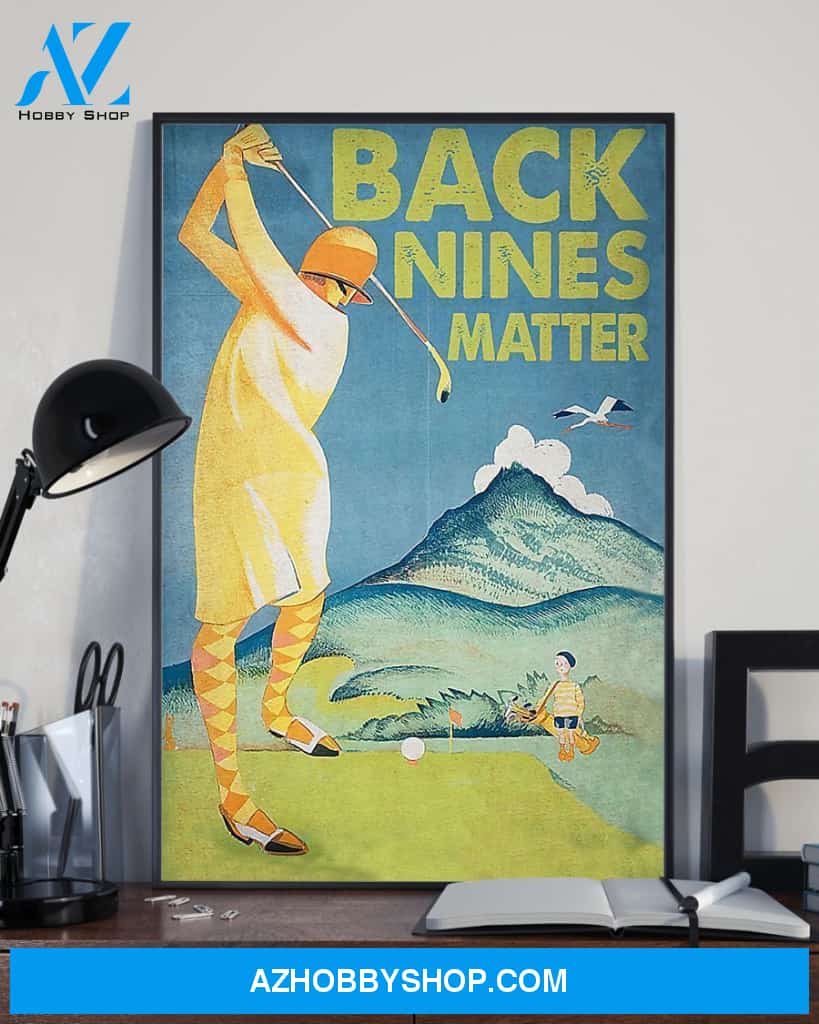 Golf Back Nines Matter Vertical Art Canvas, Wall Decor Visual Art