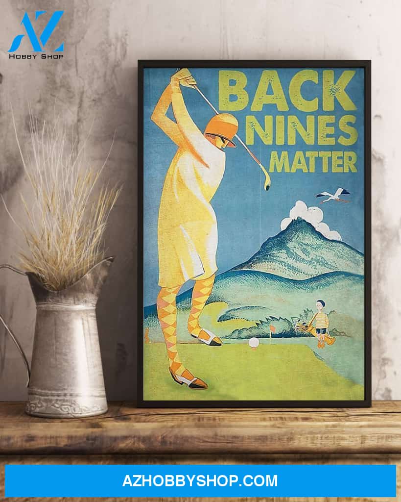 Golf Back Nines Matter Vertical Art Canvas, Wall Decor Visual Art