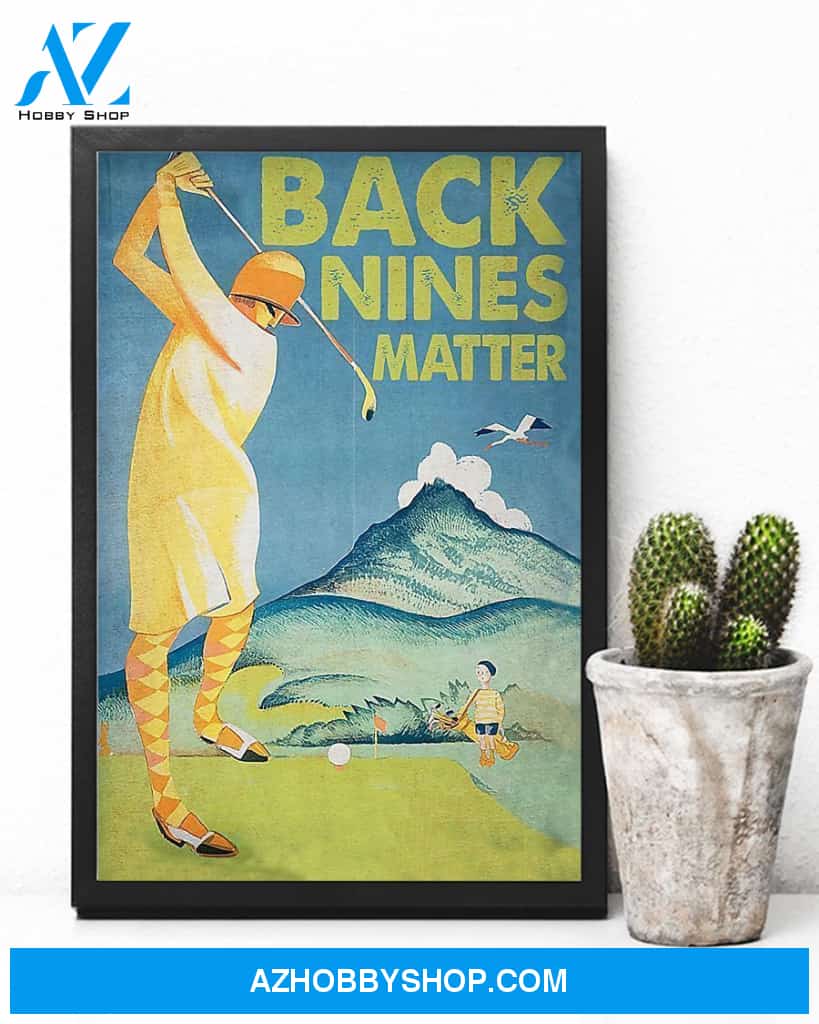 Golf Back Nines Matter Vertical Art Canvas, Wall Decor Visual Art