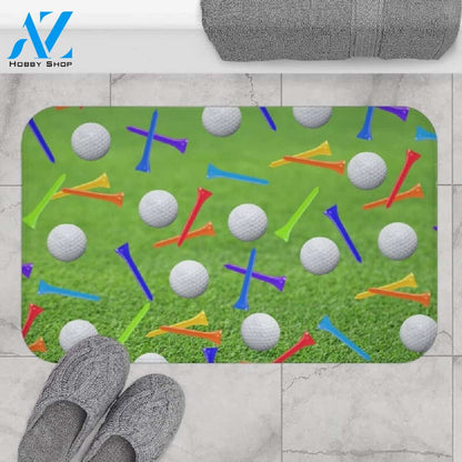 Golf Balls Golf Tees Sports Doormat Indoor And Outdoor Mat Entrance Rug Sweet Home Decor Housewarming Gift Gift For Golfers Friend Family Golf Lovers