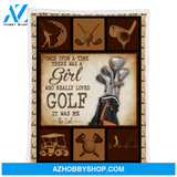 Golf Blanket, Once Upon A Time There Was A Girl Who Loves Golf It Was Me