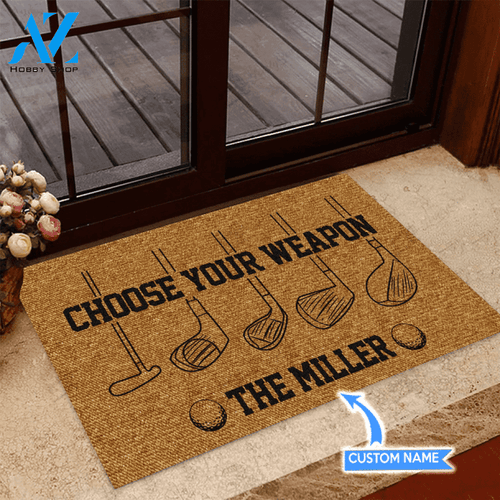Golf Choose your weapon Custom Doormat