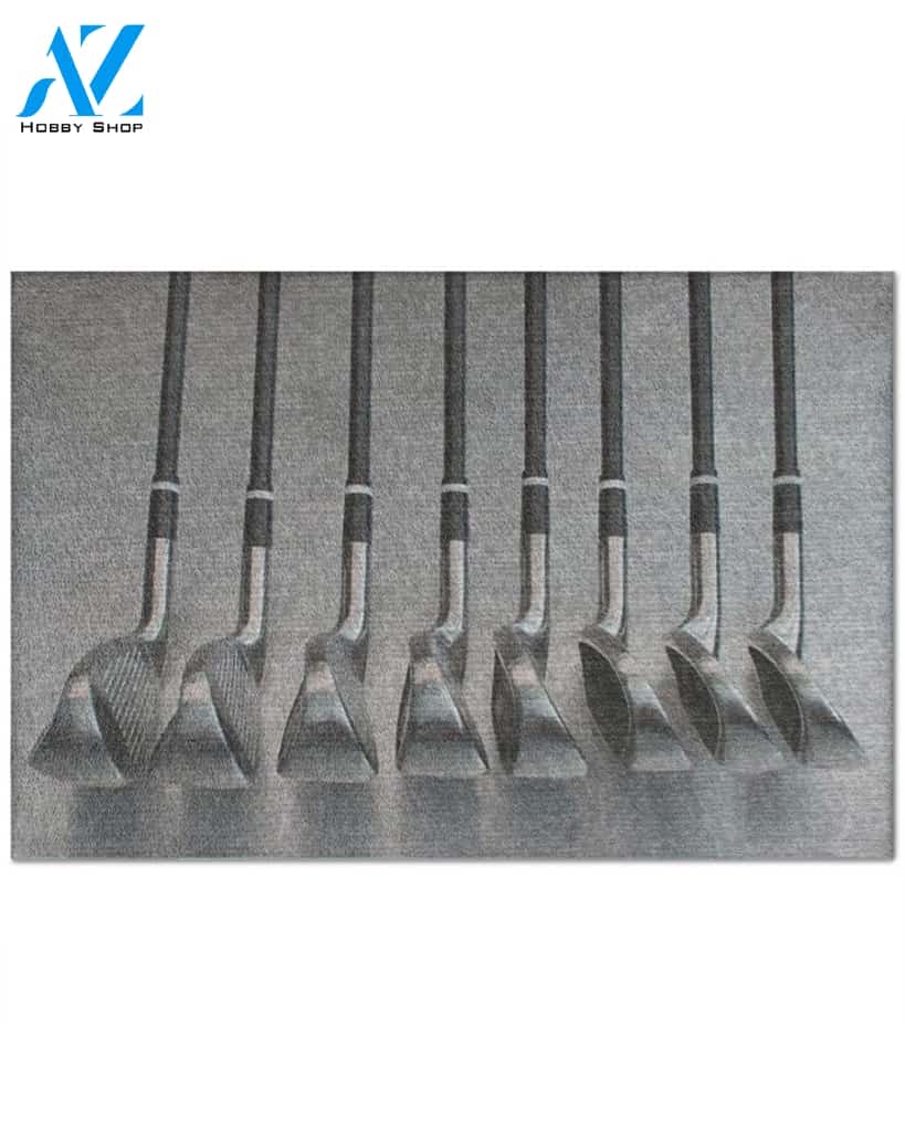 Golf Clubs Doormat Gift For Golf Lovers Birthday Gift Home Decor Warm House Gift Welcome Mat