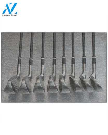 Golf Clubs Doormat Gift For Golf Lovers Birthday Gift Home Decor Warm House Gift Welcome Mat