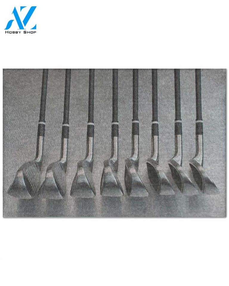 Golf Clubs Doormat Gift For Golf Lovers Birthday Gift Home Decor Warm House Gift Welcome Mat