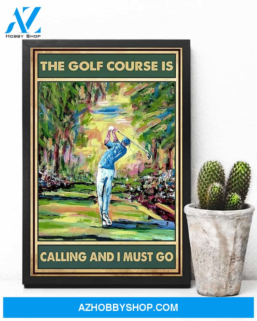 Golf Course Is Calling Vertical Canvas Wall Art, Wall Decor Visual Art