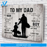 Golf Gift For Dad From Son Dad Golfer Canvas Golf Wall Art
