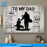 Golf Gift for dad From Son Golfing Lover Poster Birthday Gift For Dad Wall Art