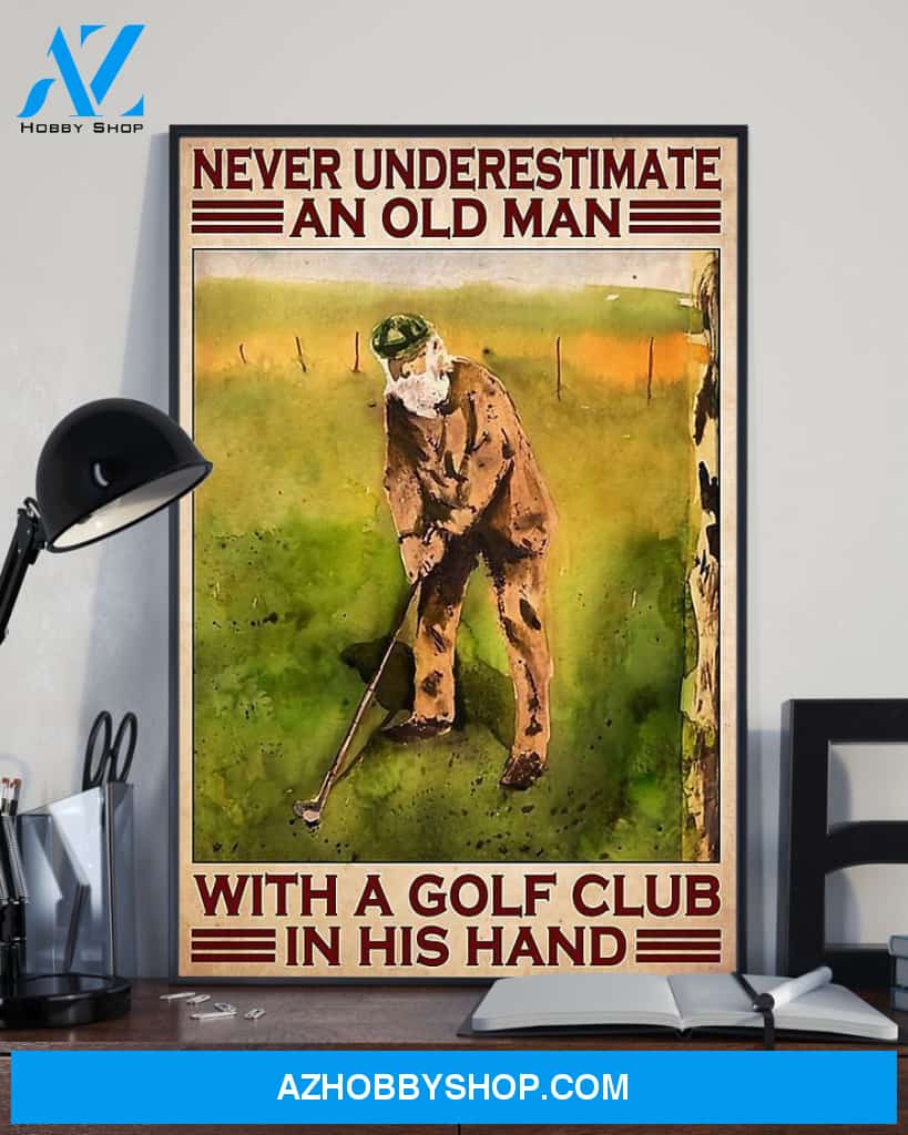 Golf In A Club Vertical Canvas Prints, Wall Decor Visual Art