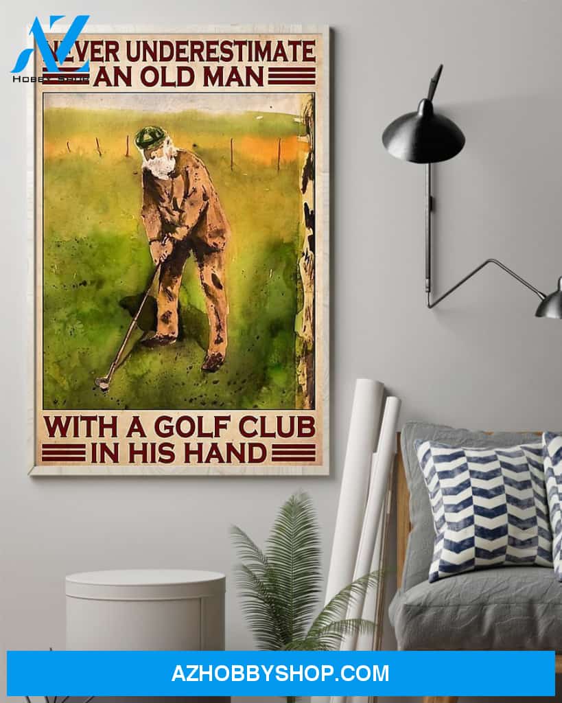 Golf In A Club Vertical Canvas Prints, Wall Decor Visual Art