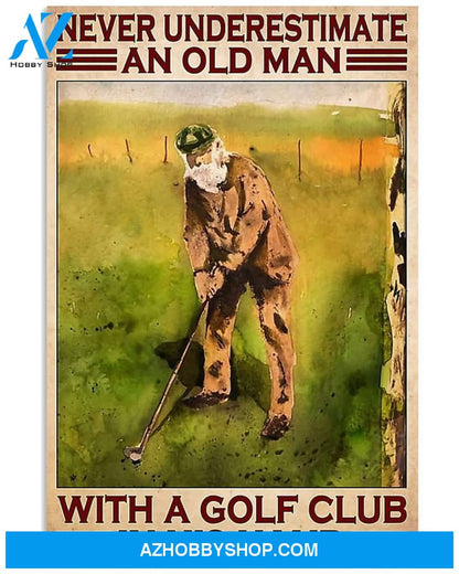 Golf In A Club Vertical Canvas Prints, Wall Decor Visual Art