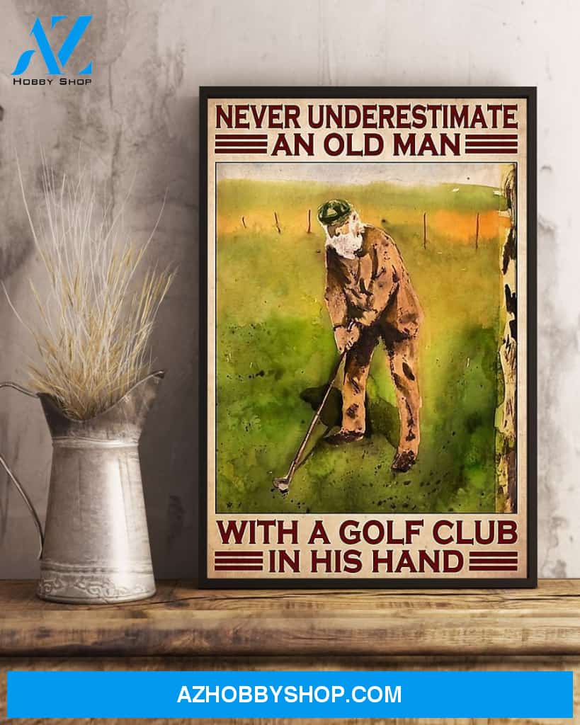 Golf In A Club Vertical Canvas Prints, Wall Decor Visual Art