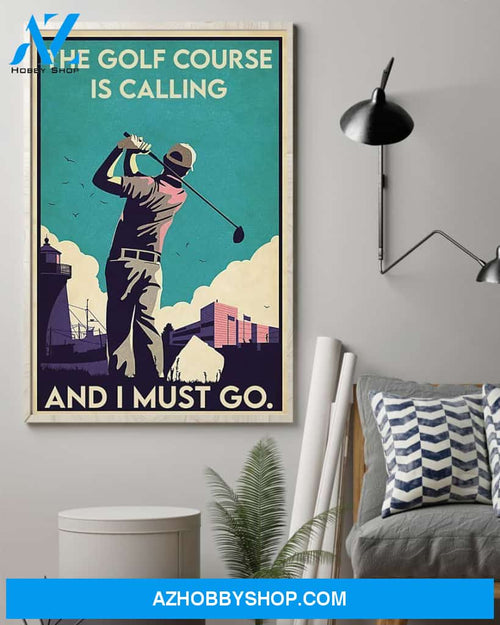 Golf Is Calling Vertical Art Canvas, Wall Decor Visual Art
