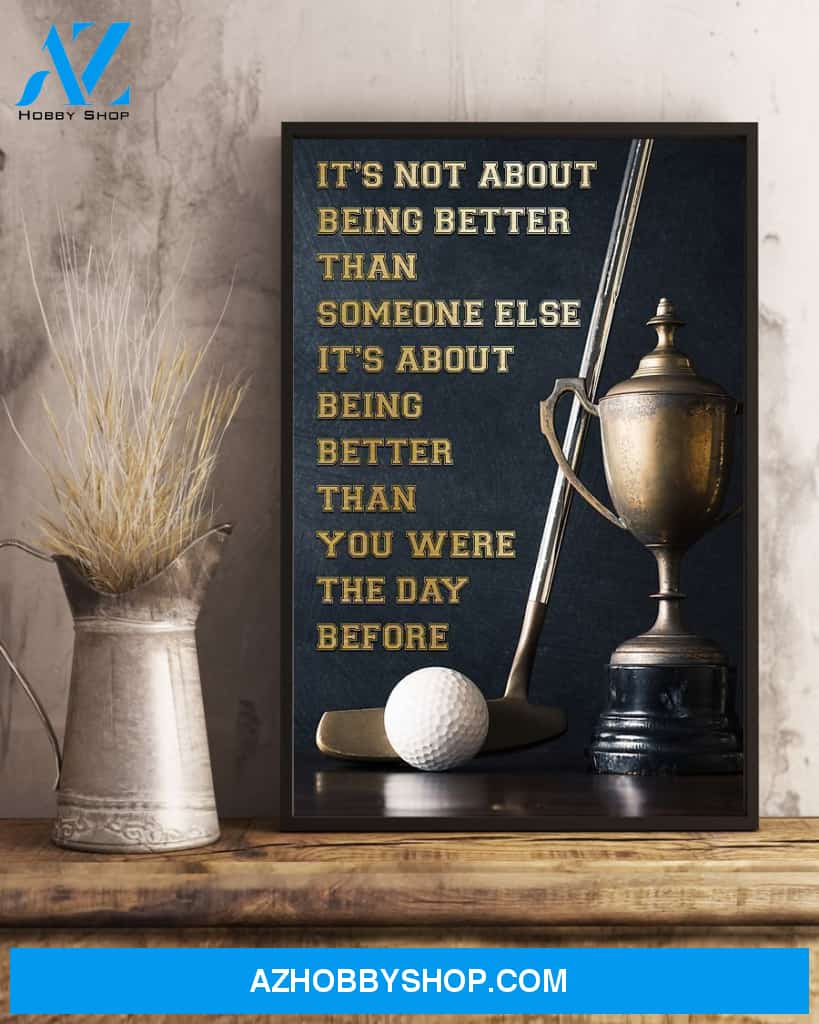 Golf It's About Being Better Vertical Canvas Prints, Wall Decor Visual Art