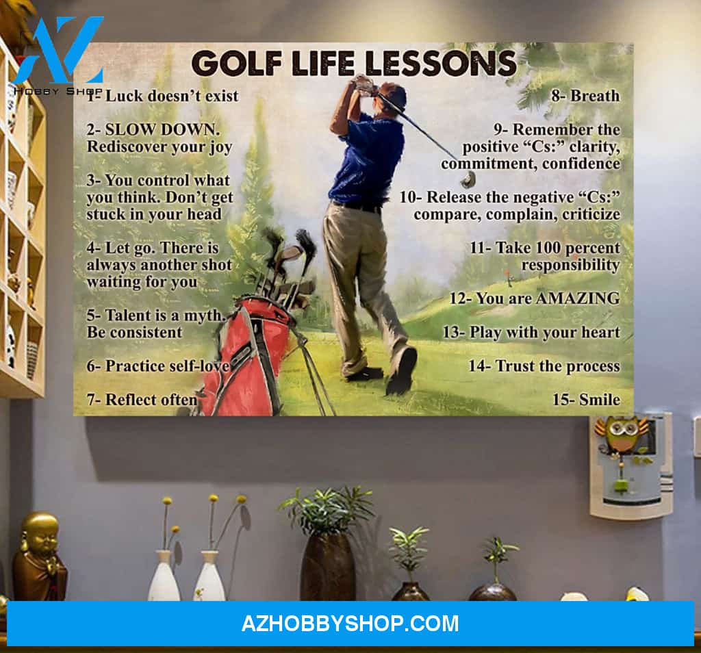 Golf Life Lesson Player Wall Art Canvas Prints Unique Gifts