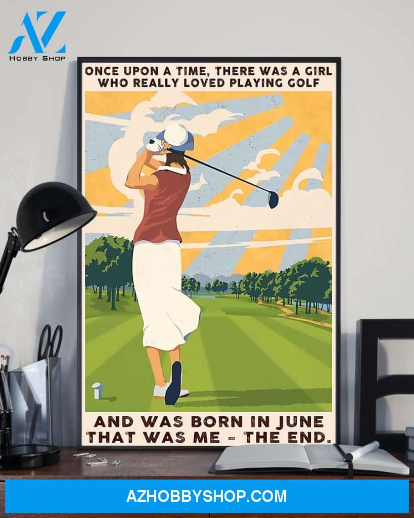 Golf Once Upon A Time Vertical Art Canvas, Wall Decor Visual Art