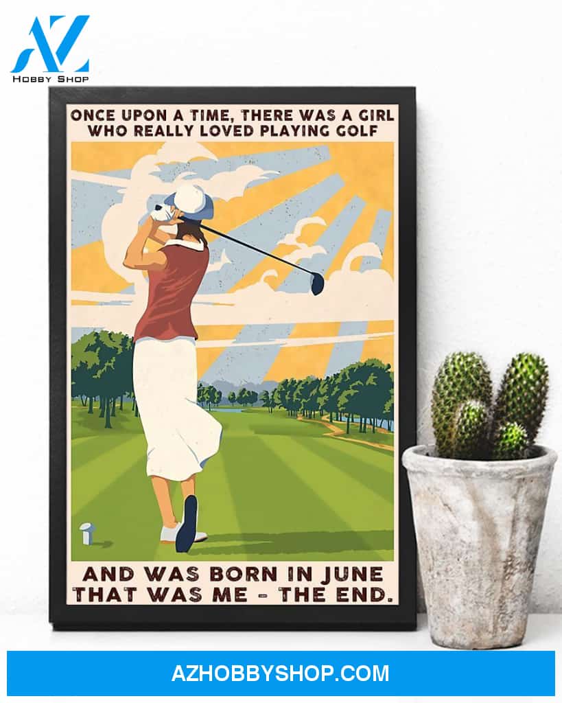 Golf Once Upon A Time Vertical Art Canvas, Wall Decor Visual Art