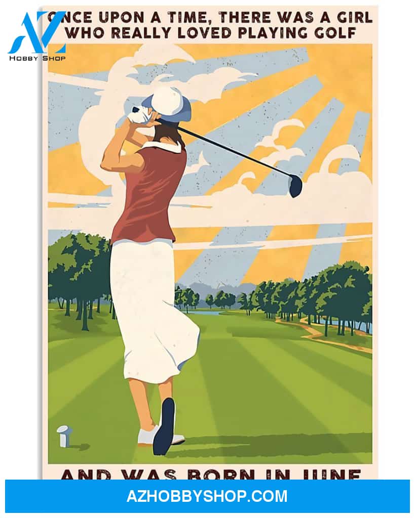 Golf Once Upon A Time Vertical Art Canvas, Wall Decor Visual Art