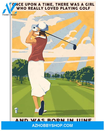 Golf Once Upon A Time Vertical Art Canvas, Wall Decor Visual Art