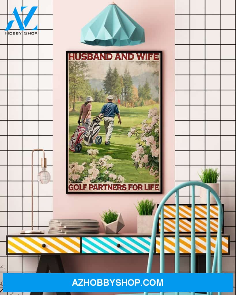 Golf Partners For Life Vertical Art Canvas, Wall Decor Visual Art