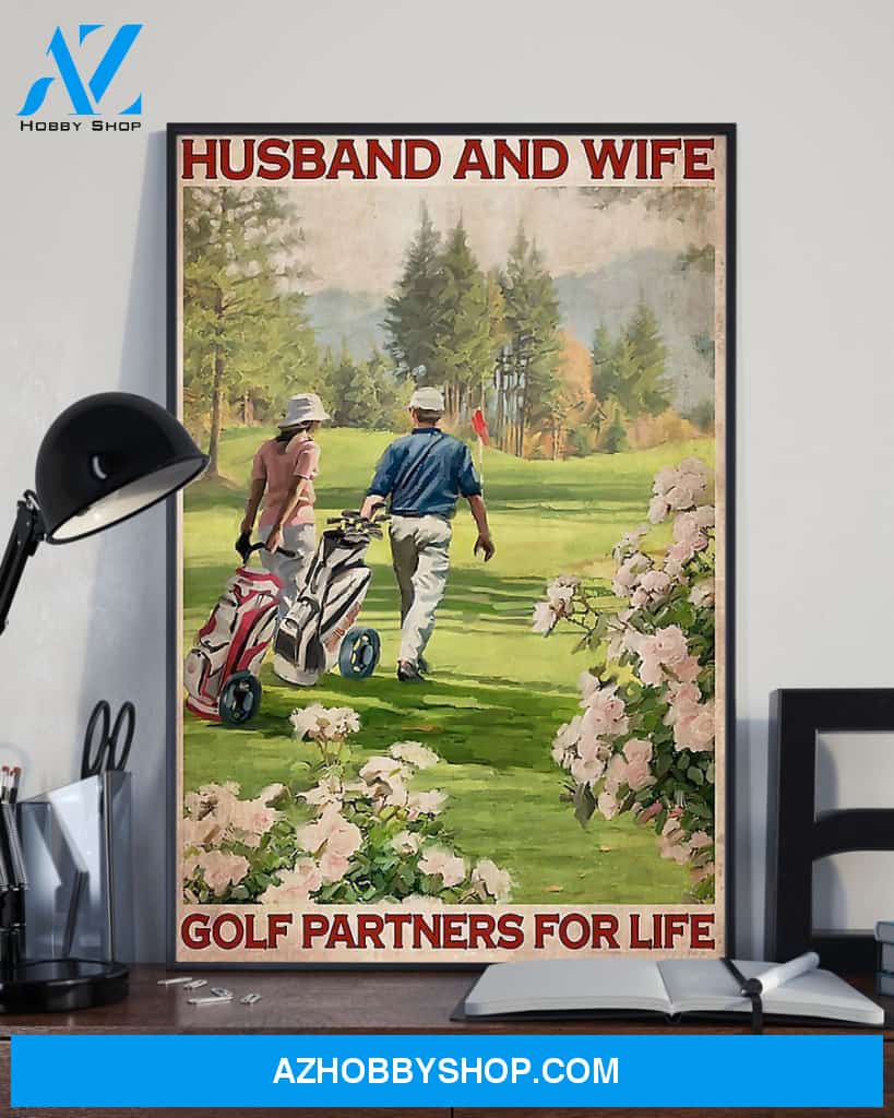 Golf Partners For Life Vertical Art Canvas, Wall Decor Visual Art