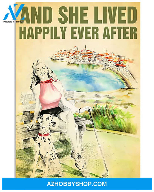 Golf Poster And She Lived Happily Ever After Wall Decor