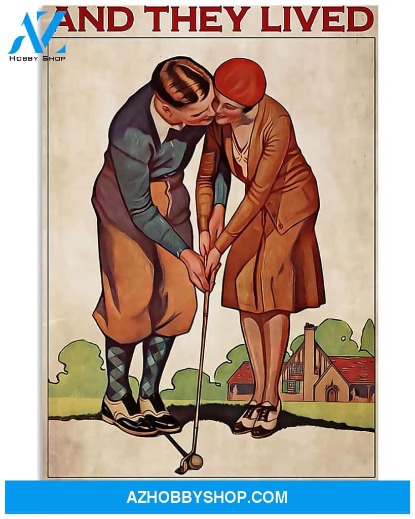 Golf Poster And They Live Happily Ever After Wall Decor