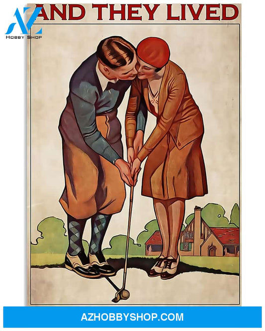 Golf Poster And They Live Happily Ever After Wall Decor