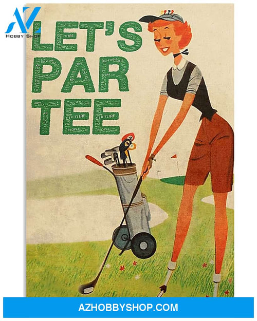 Golf Poster Let S Par Tee Wall Decor