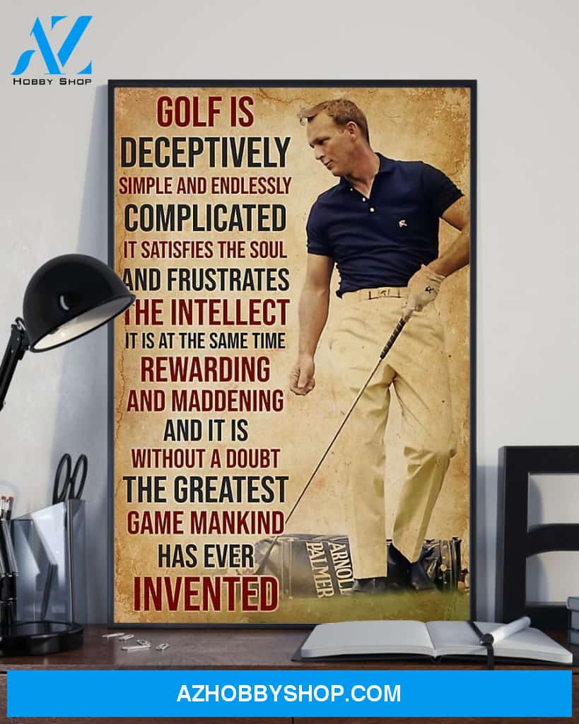 Golf Satisfies The Soul Vertical Wall Hanging, Wall Decor Visual Art