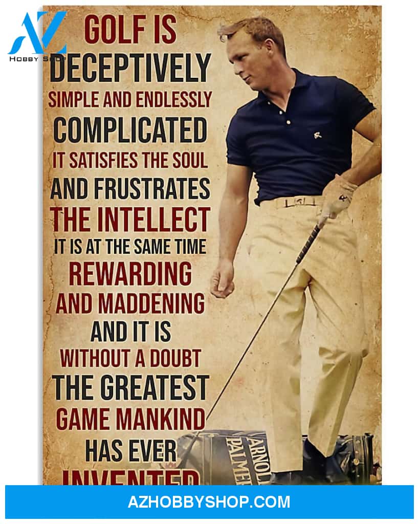 Golf Satisfies The Soul Vertical Wall Hanging, Wall Decor Visual Art