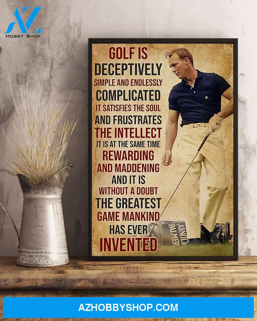Golf Satisfies The Soul Vertical Wall Hanging, Wall Decor Visual Art